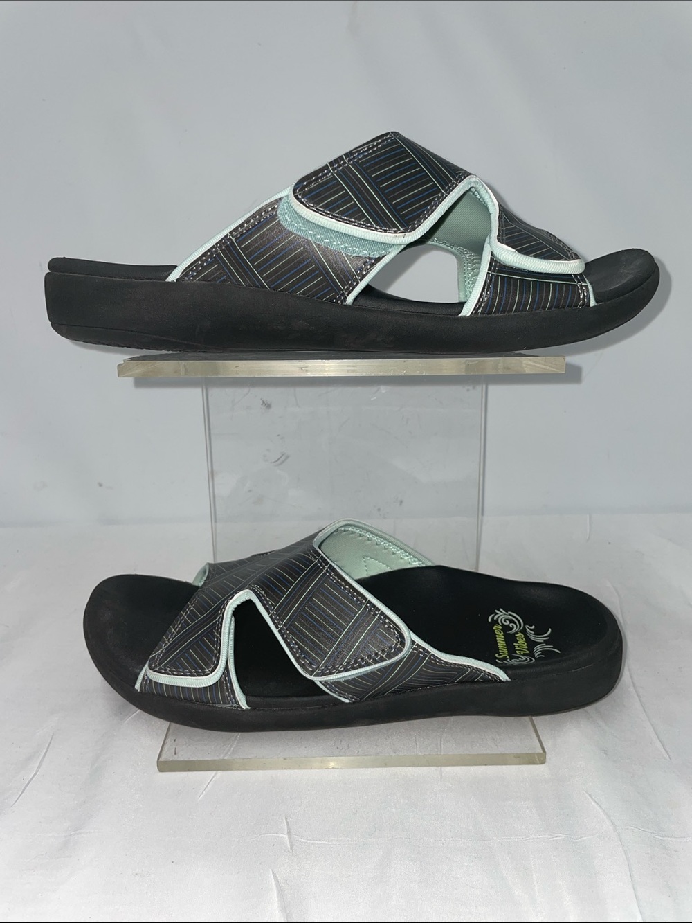 REVITALIGN KHOLO SUMMER STRIPE ORTHOTIC SLIDE SANDALS FTL-08-095
